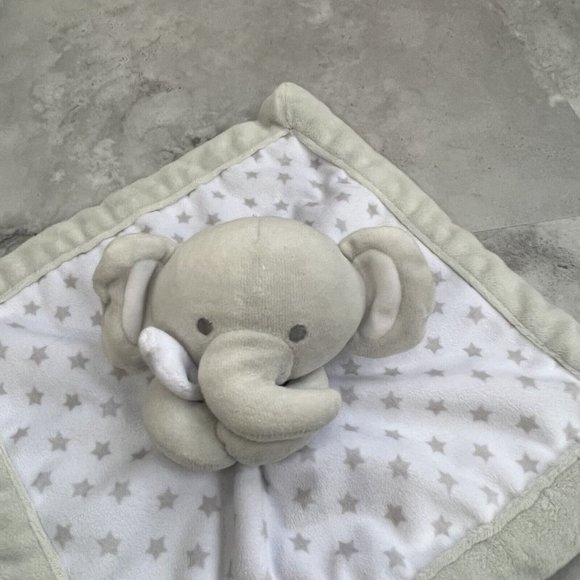 Falls Creek Elephant‎ Rattle Lovey Polka Dot Gray Blanket Stuffed Plush - Picture 2 of 5